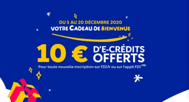 10 euros d'e-credits offerts parla FDJ.