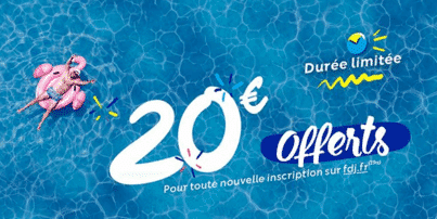 20 euros offerts pour l'inscription à la FDJ.