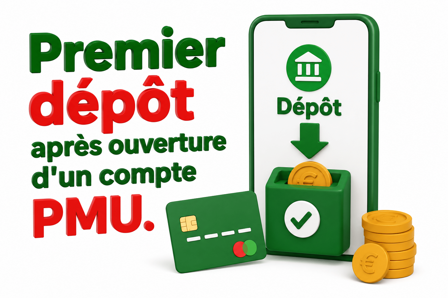 Premier dépôt après ouverture du compte PMU