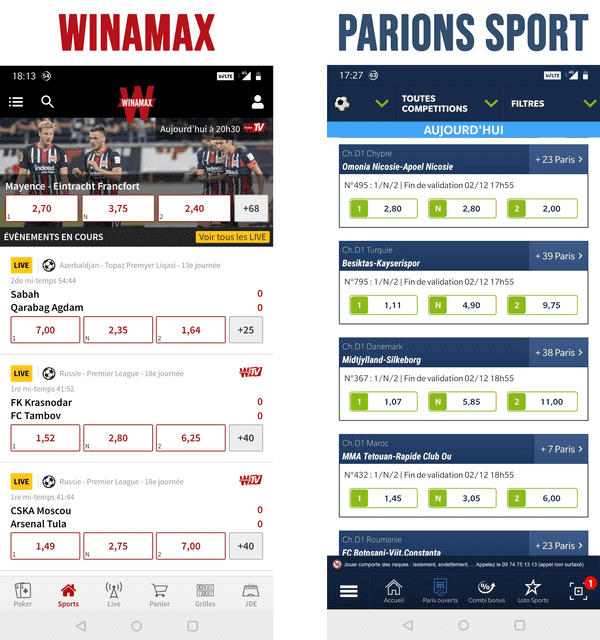 Application de Winamax ou de Parions Sport ?