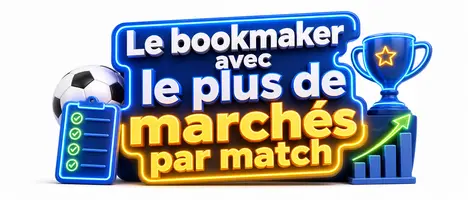 Le bookmaker avec le plus de marchés par match