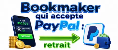 Bookmaker qui accepte PayPal : retrait