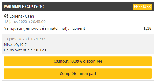 Le Cashout.