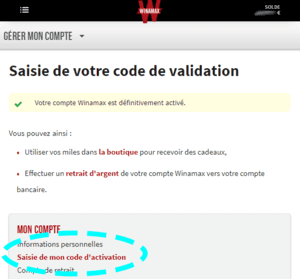 Code d'activation Winamax.