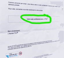 Code de validation compte FDJ.