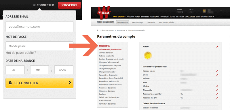 Comment gérer la page de la zone perso.