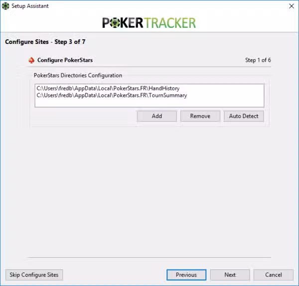Configurer Poker Tracker 4 (importantion de l'historique de mains de PokerStars).