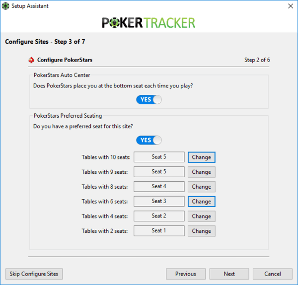 Configurer Poker Tracker 4 (choix du fauteuil favoiri pour les différentes tables).