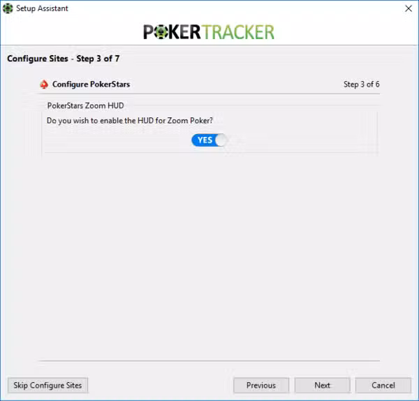 Configurer Poker Tracker 4 (activation le HUD sur les tables de Zoom).