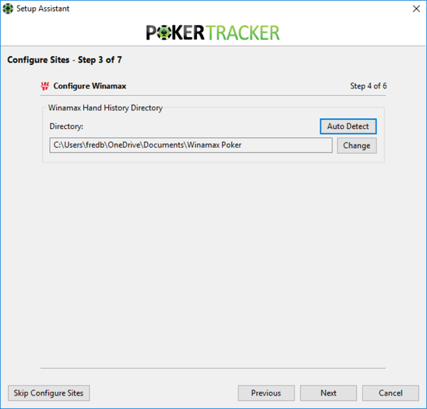 Configurer Poker Tracker 4 (définition du chemin d'accès vers mon historique de mains avec Winamax).