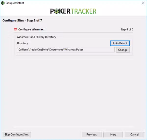 Configurer Poker Tracker 4 (définition du chemin d'accès vers mon historique de mains avec Winamax).