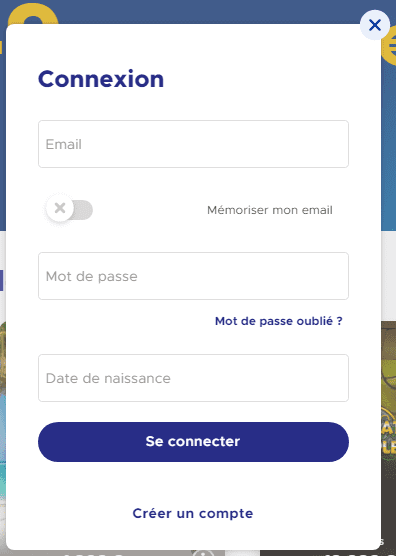 Connexion à mon compte FDJ en ligne.