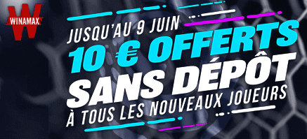Dépôt gratuit de Winamax (10 Euros)