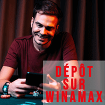 Dépôt sur Winamax avec un smartphone.