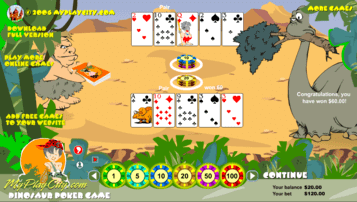 Dinosaur Poker Game (capture d'écran).
