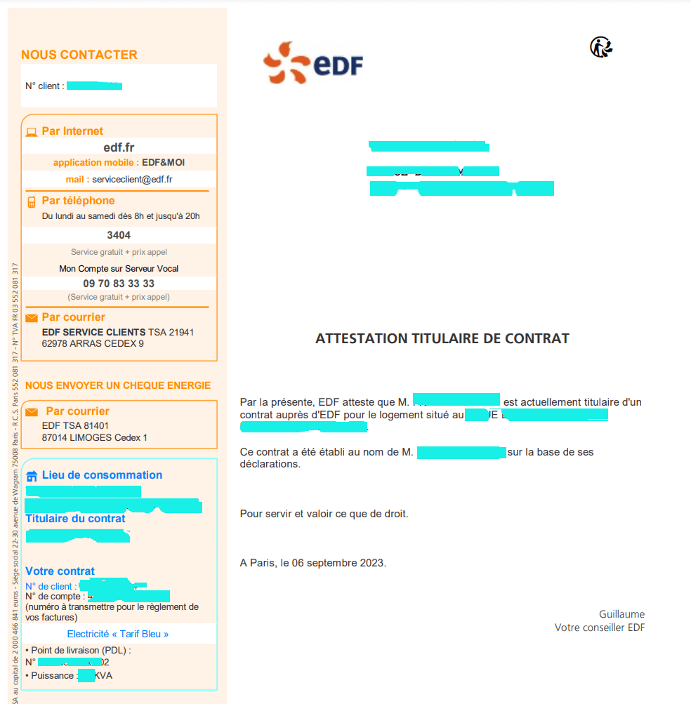 Exemple-justificatif de domicile pour Winamax.
