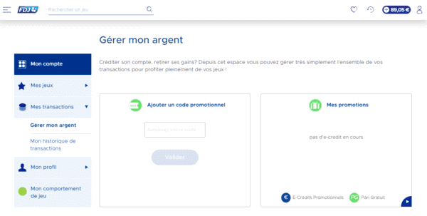 FDJ : e-crédits promotionnels.