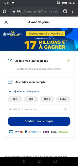 Déposer de l'argent