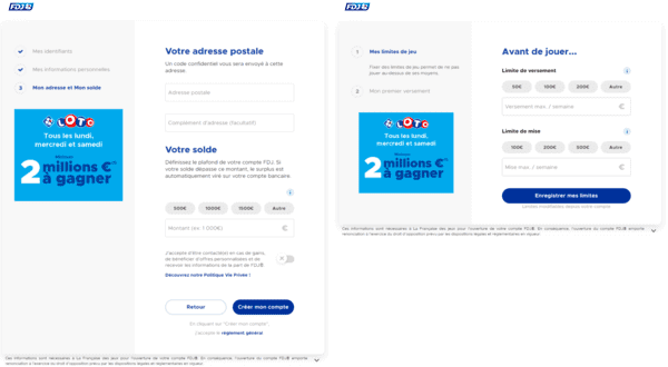 Formulaire d'enregistrement page 3 et 4.