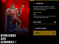 Formulaire d'inscription sur Winamax.