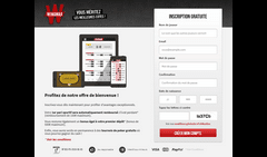 Première partie du formulaire d'inscription sur Winamax