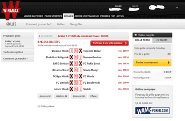 Grilles Winamax.