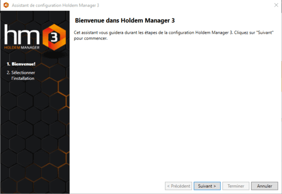 Assistant permettant de configurer HM3