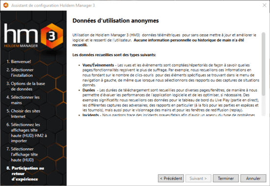 Assistant pour des utilisations anonymes.