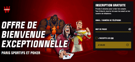 Inscription chez Winamax.