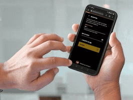 Inscription à Winamax sur un smartphone.