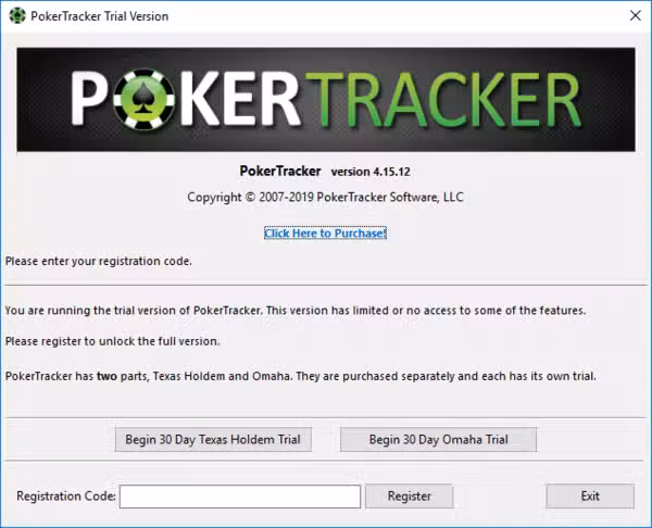 Installer Poker Tracker 4 (choisir une version).