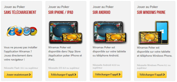 Installer l'app sur appareil portable.