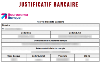 Justificatif bancaire.