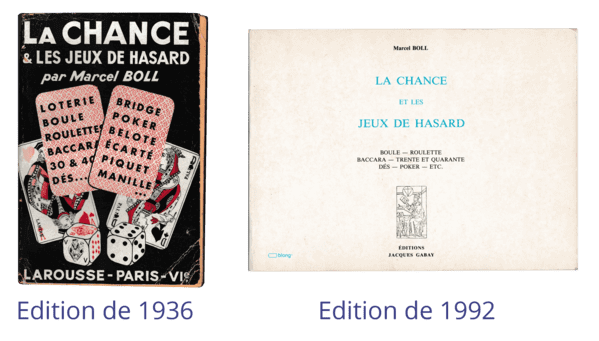 Couvertures de La Chance et les jeux de hasard de Marcel Boll.