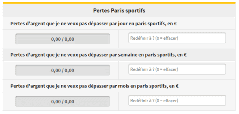 Limite de perte-pour ples paris sportifs, chez Winamax.