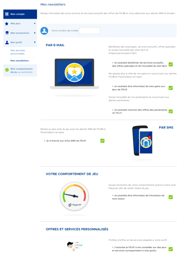 Mes newsletters.