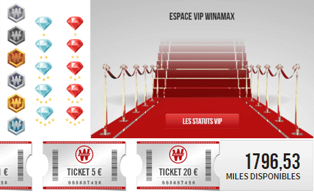 Miles Winamax et statuts VIP.