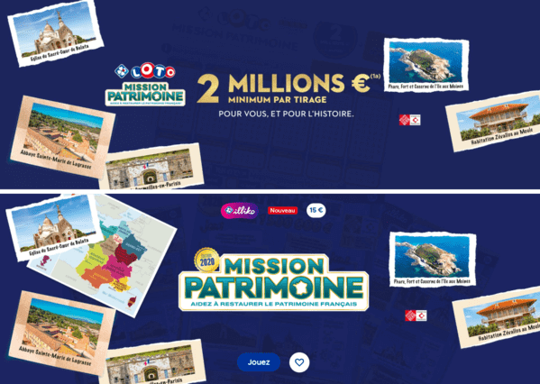Mission Patrimoine (Loto du patrimoine et Illiko) en 2020.