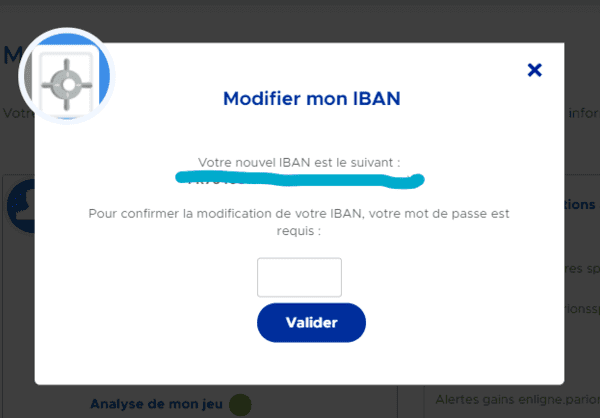 Modifier mon iban FDJ