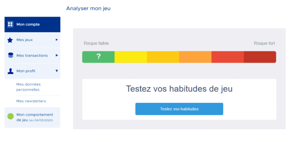 Mon comportement de jeu.