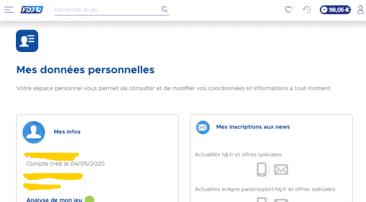 Mon compte FDJ en ligne.