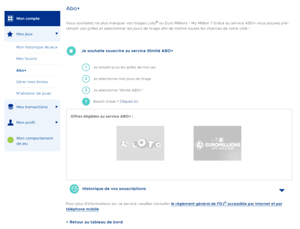 Mes abonements.