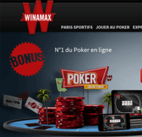 L'offre de bonus sur le premier dépôt sur le poker de Winamax.