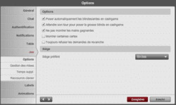 Les options de jeu de Winamax