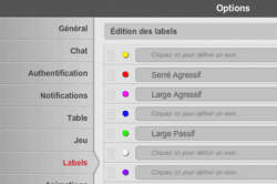 Les options de labels de Winamax