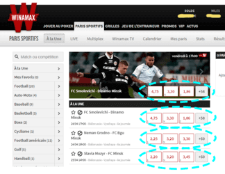 Le pari simple de Winamax.