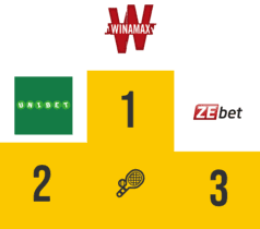Le podium des meilleurs cotes proposées au tennis par les sites de paris sportifs.