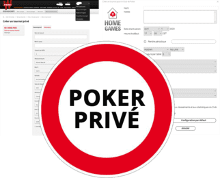 Poker en ligne privé.