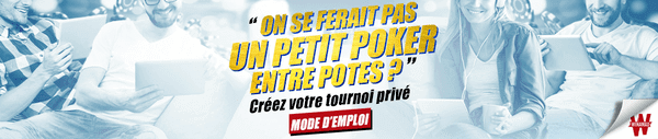 Poker entre amis en tournoi avec Winamax.