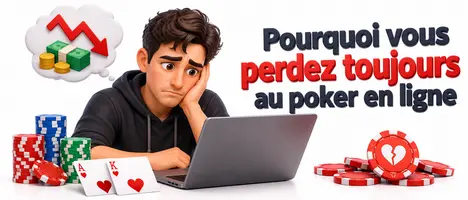 Pourquoi vous perdez toujours au poker en ligne
